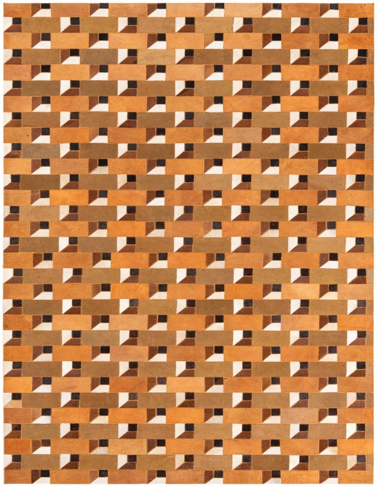 Detail image of 5' x 7' 10 Cowhide Leather Rug