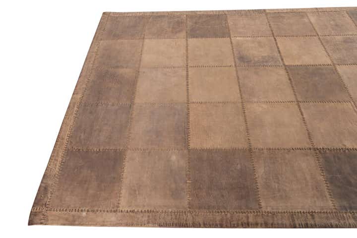 5' 3 x 7' 1 Cowhide Leather Rug