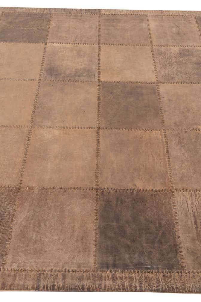 5' 3 x 7' 1 Cowhide Leather Rug