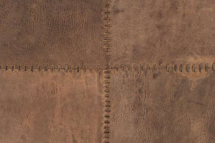 5' 3 x 7' 1 Cowhide Leather Rug