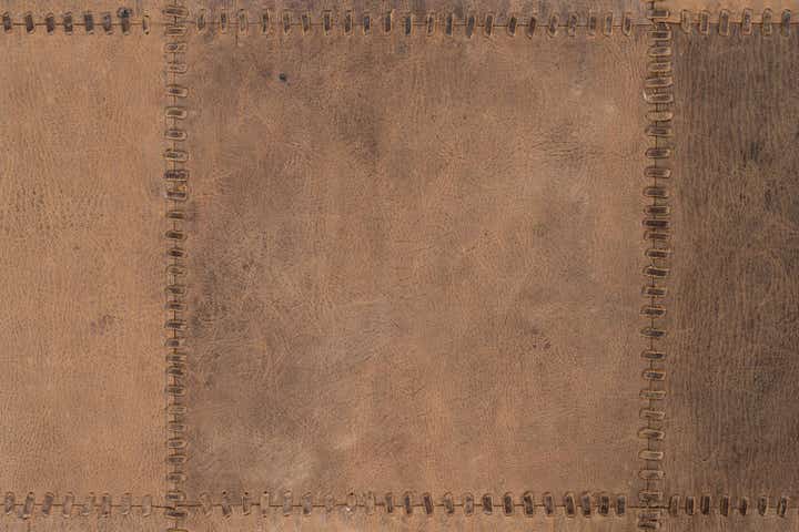 5' 3 x 7' 1 Cowhide Leather Rug