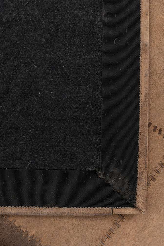 5' 3 x 7' 1 Cowhide Leather Rug