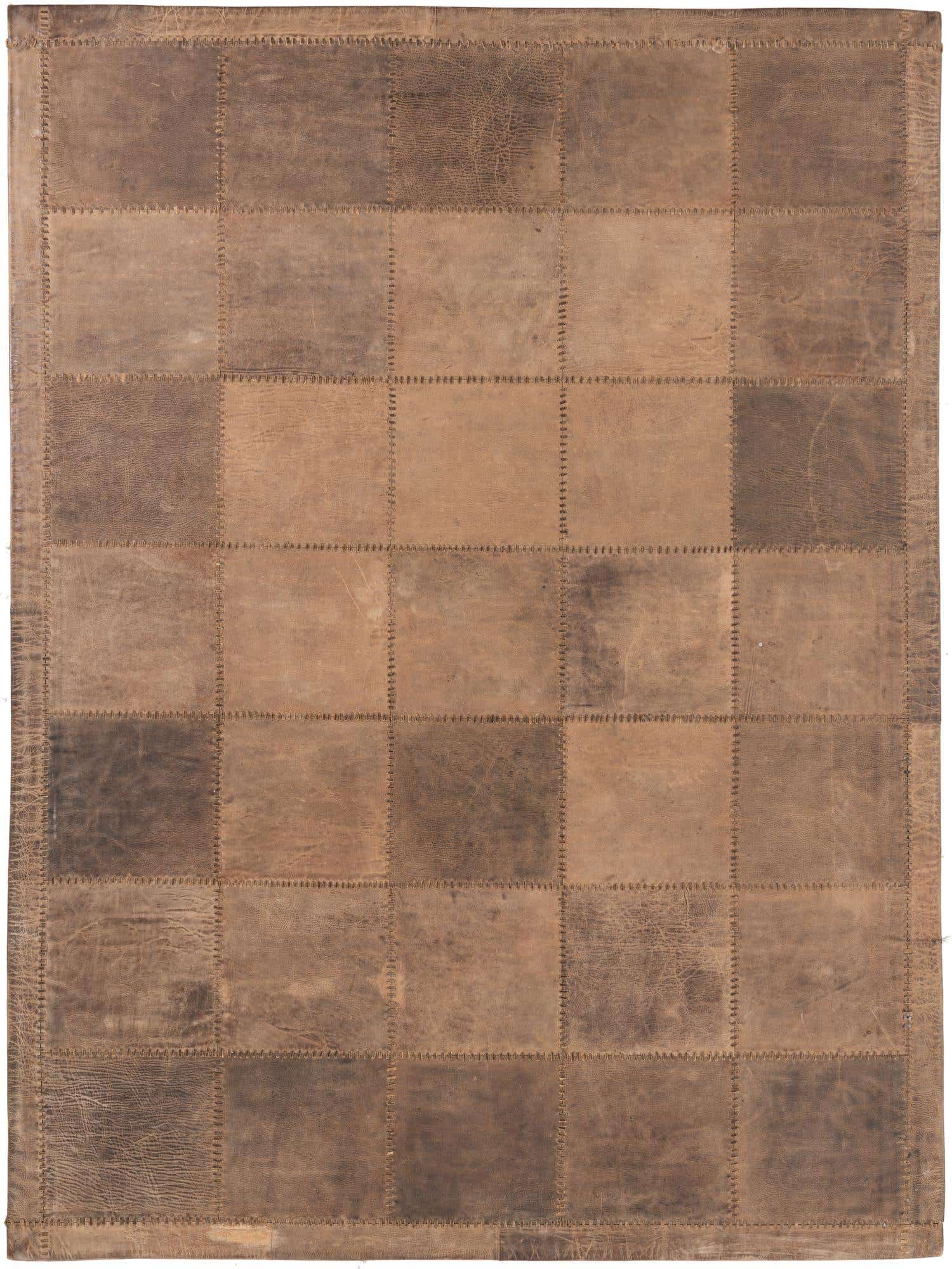 5' 3 x 7' 1 Cowhide Leather Rug
