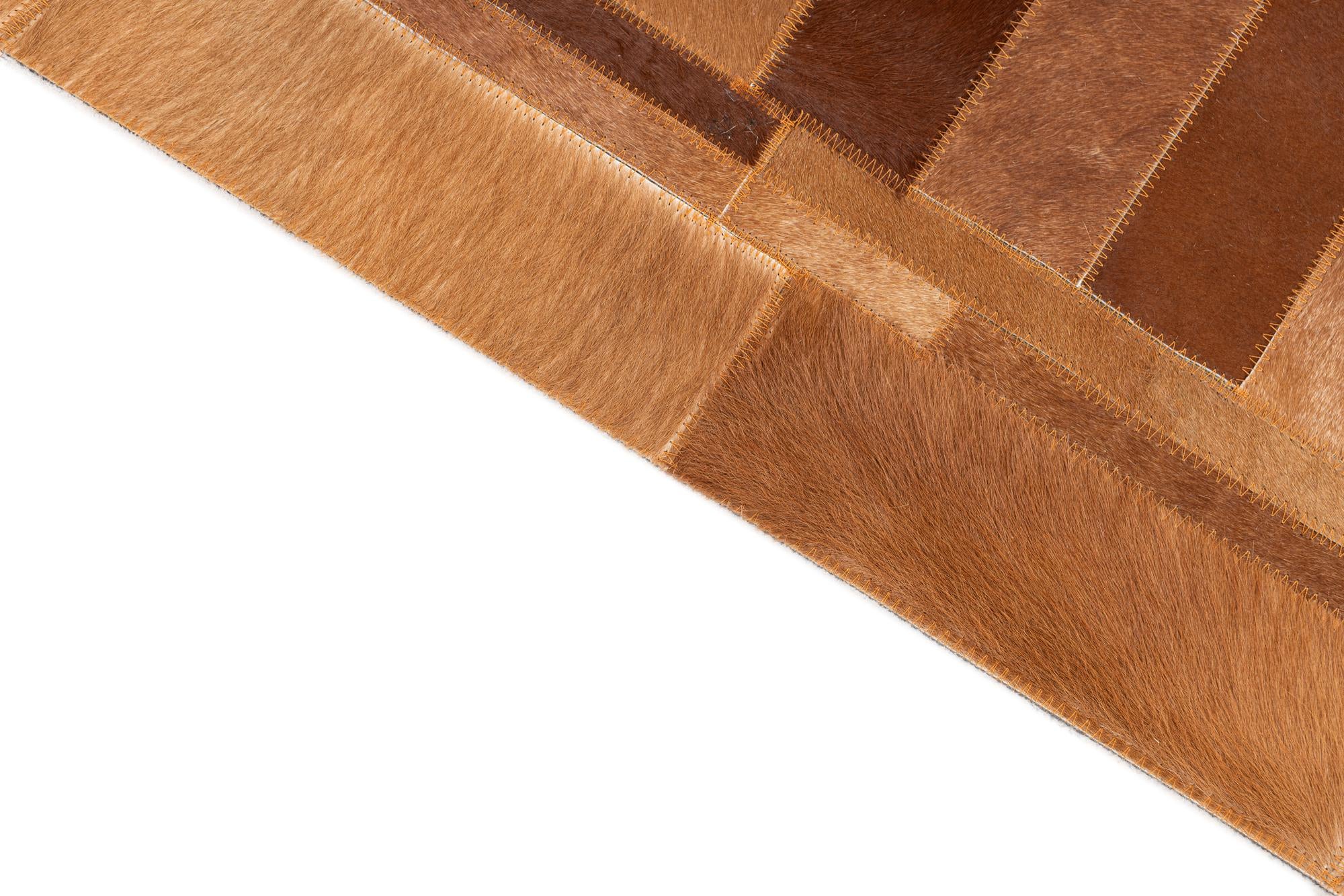 5' x 7' 10 Cowhide Leather Rug