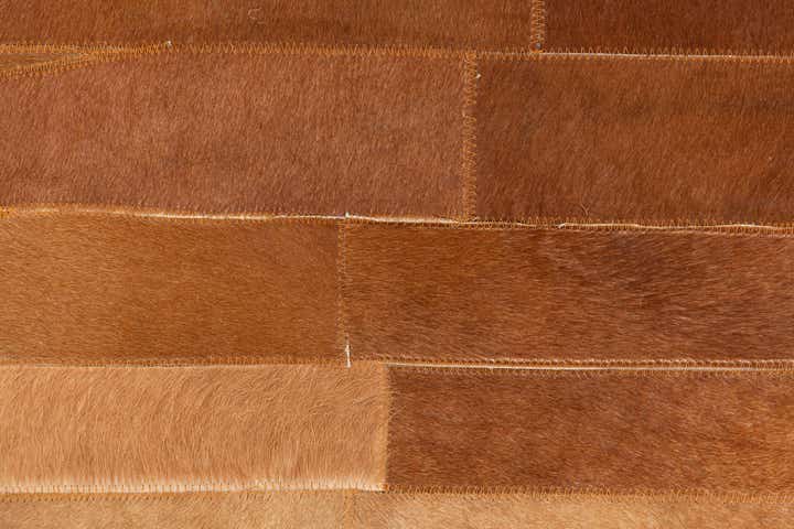 5' x 7' 10 Cowhide Leather Rug