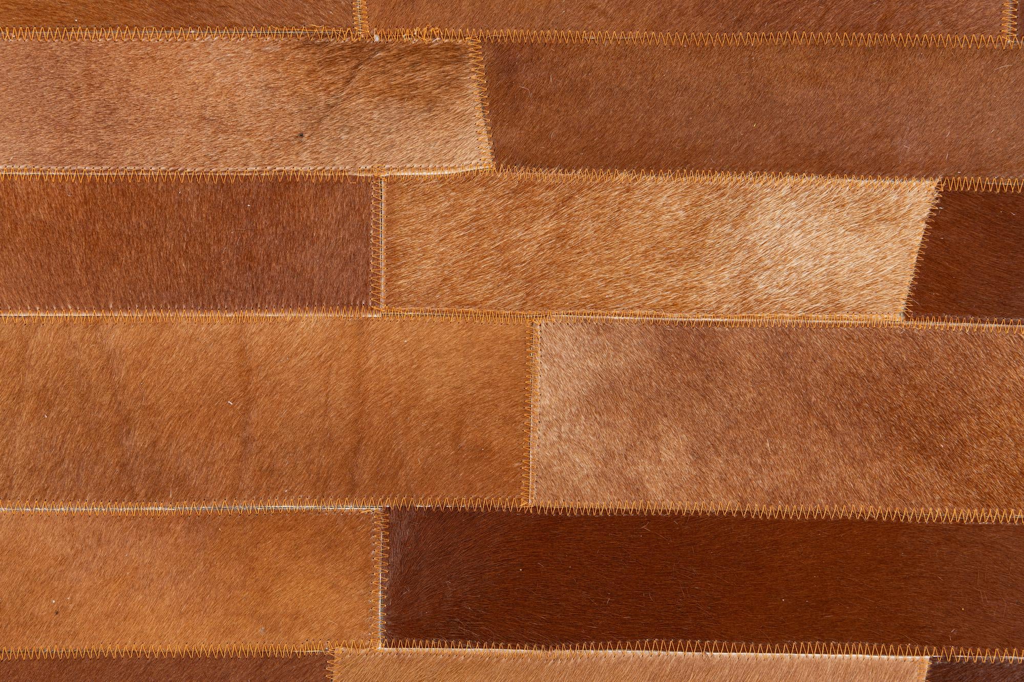 5' x 7' 10 Cowhide Leather Rug