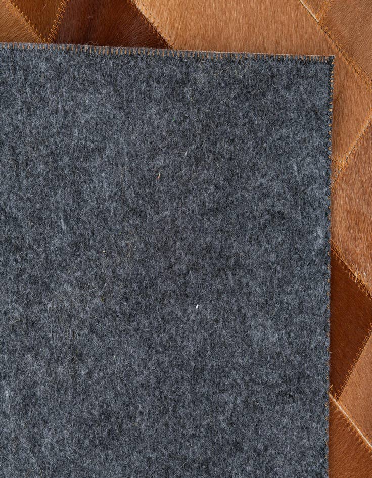 Detail image of 5' x 7' 10 Cowhide Leather Rug