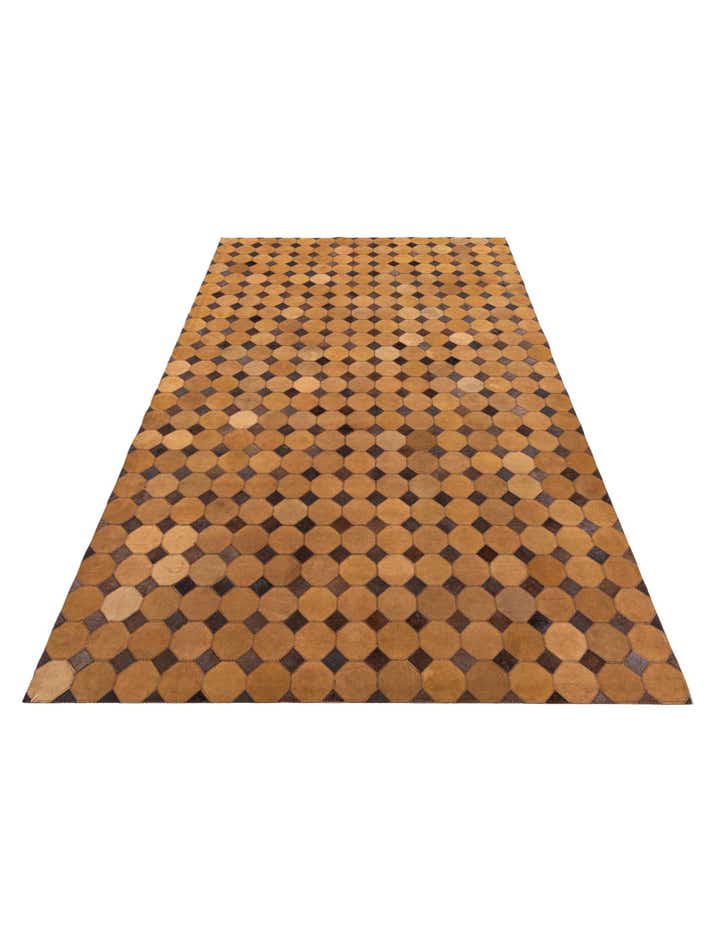5' 2 x 8' 2 Cowhide Leather Rug