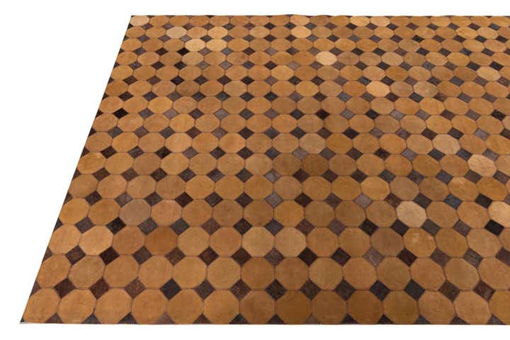 5' 2 x 8' 2 Cowhide Leather Rug