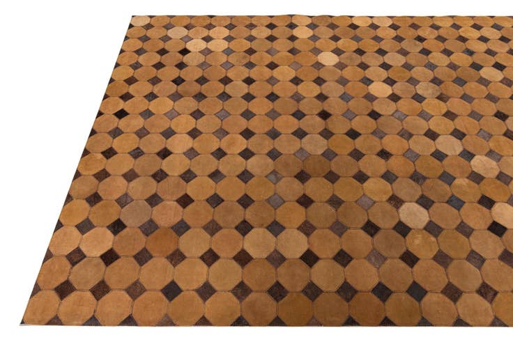 Detail image of 5' 2 x 8' 2 Cowhide Leather Rug