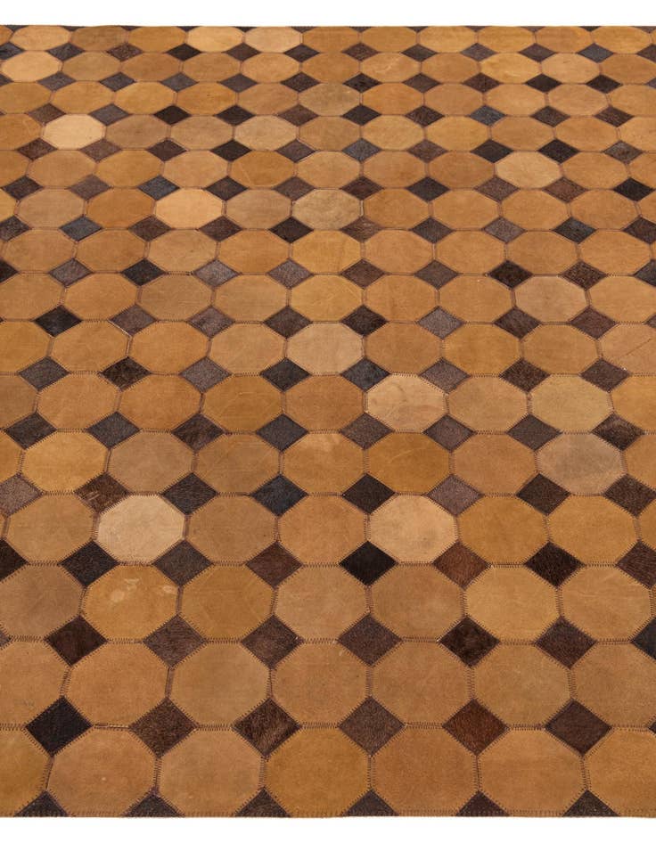 Detail image of 5' 2 x 8' 2 Cowhide Leather Rug