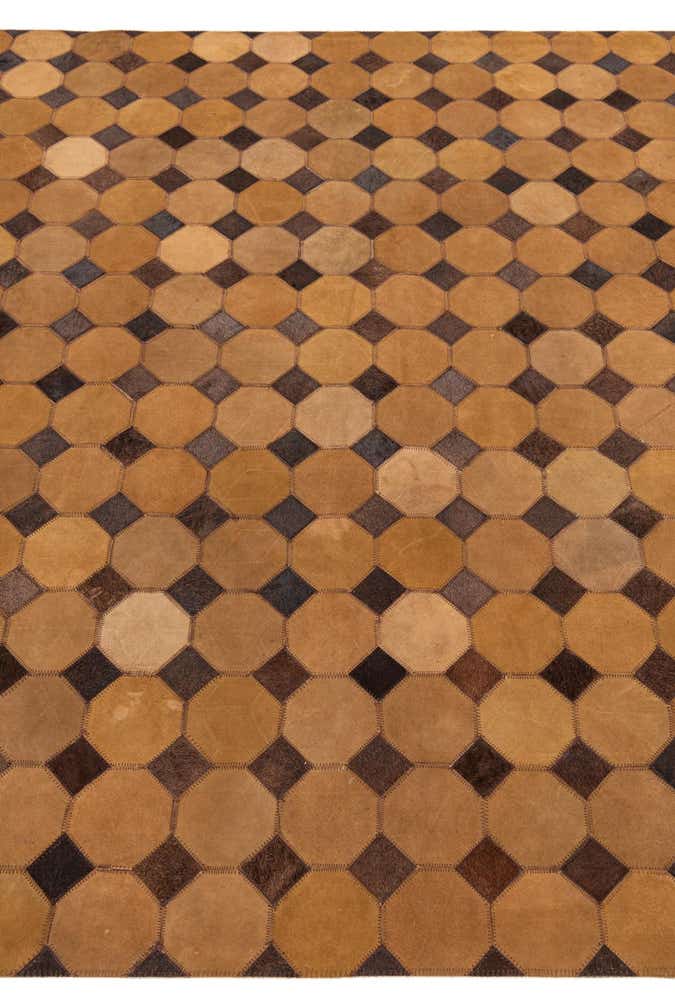 5' 2 x 8' 2 Cowhide Leather Rug