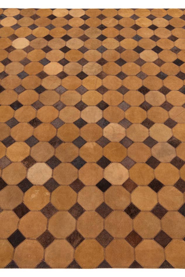 Detail image of 5' 2 x 8' 2 Cowhide Leather Rug