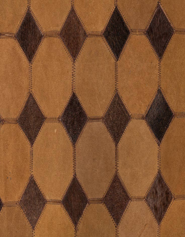 Detail image of 5' 2 x 8' 2 Cowhide Leather Rug