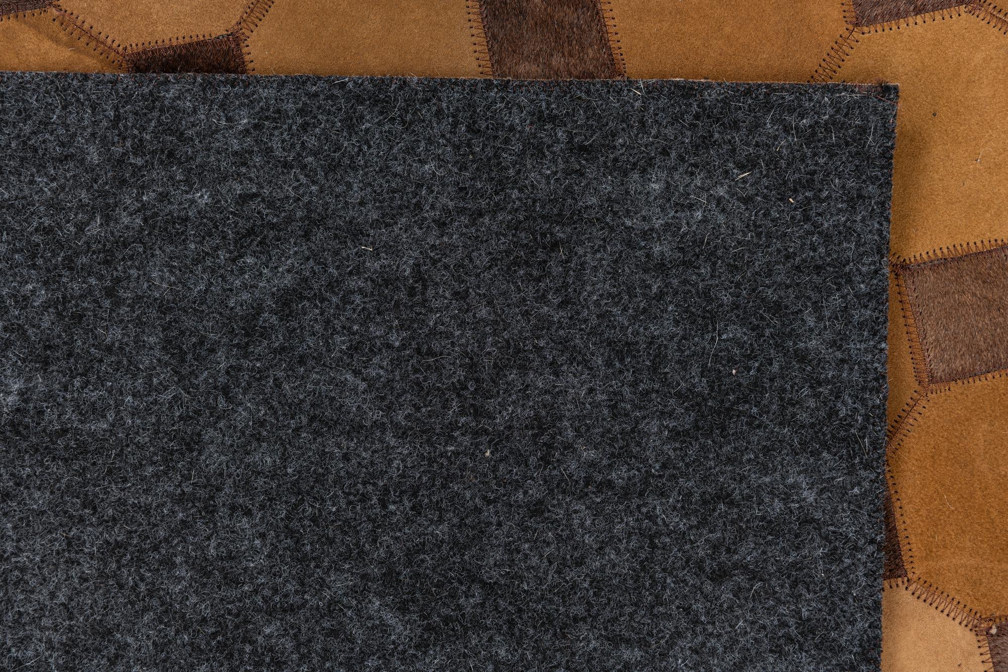 5' 2 x 8' 2 Cowhide Leather Rug
