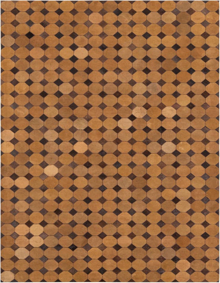 Detail image of 5' 2 x 8' 2 Cowhide Leather Rug