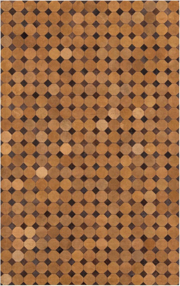 Detail image of 5' 2 x 8' 2 Cowhide Leather Rug