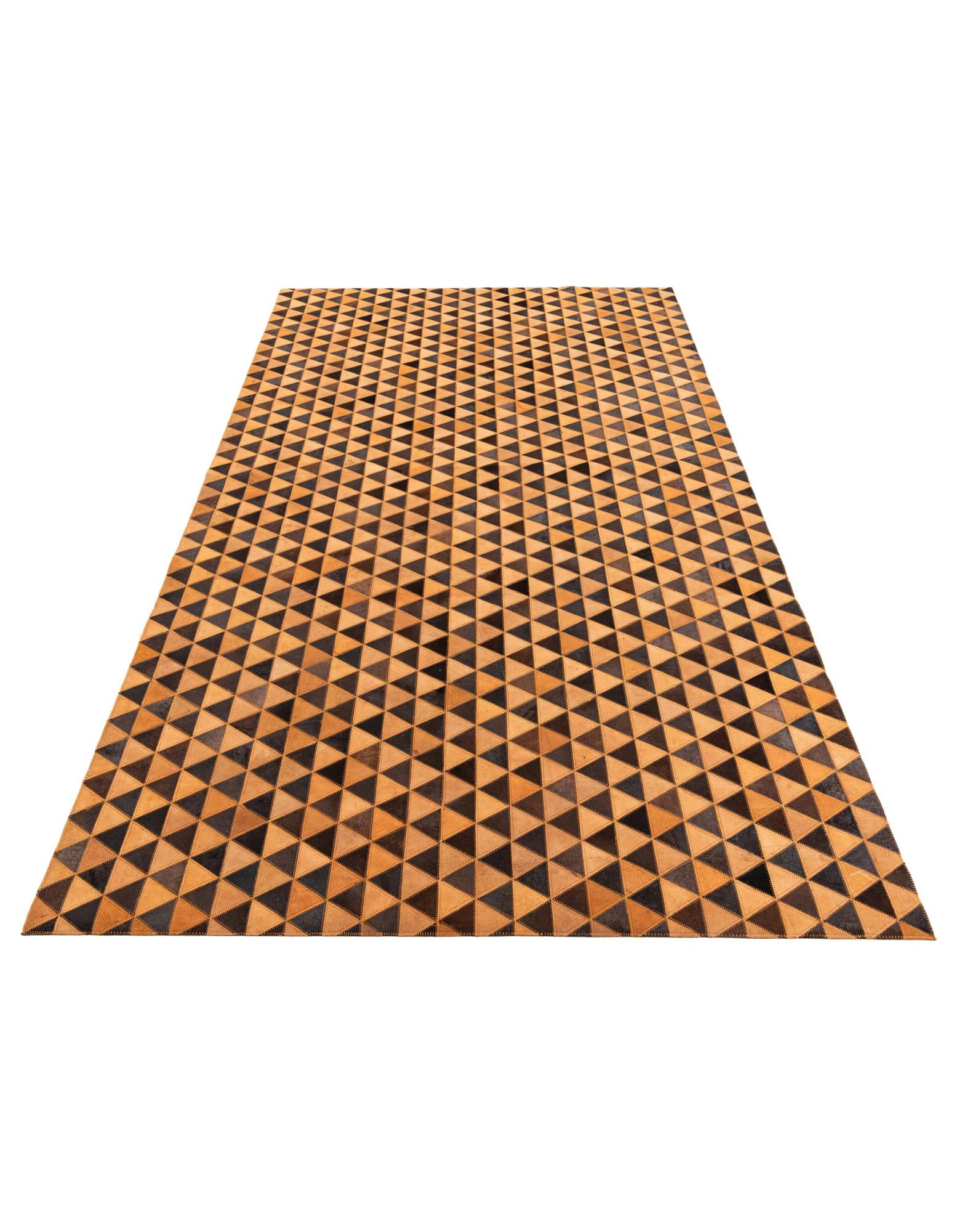 5' 2 x 8' 1 Cowhide Leather Rug