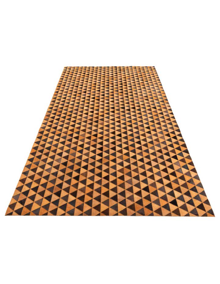 5' 2 x 8' 1 Cowhide Leather Rug