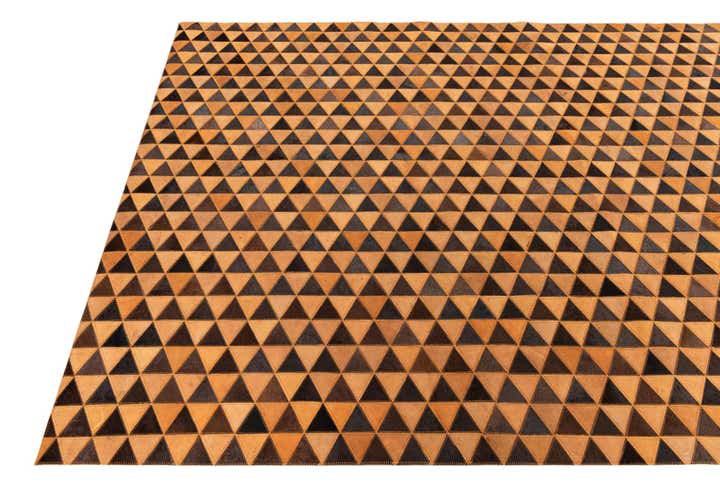 5' 2 x 8' 1 Cowhide Leather Rug