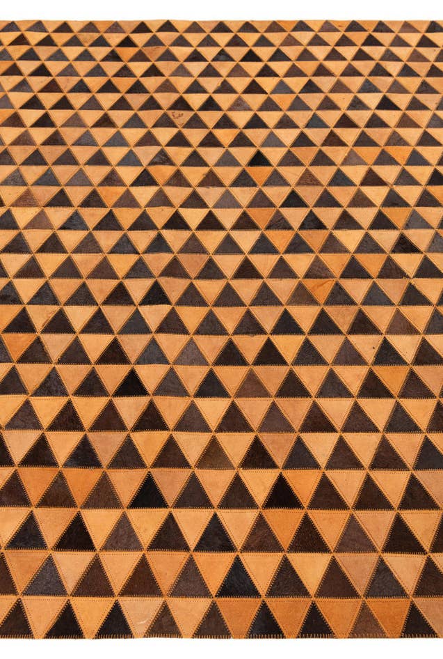 Detail image of 5' 2 x 8' 1 Cowhide Leather Rug