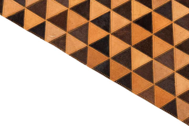 5' 2 x 8' 1 Cowhide Leather Rug