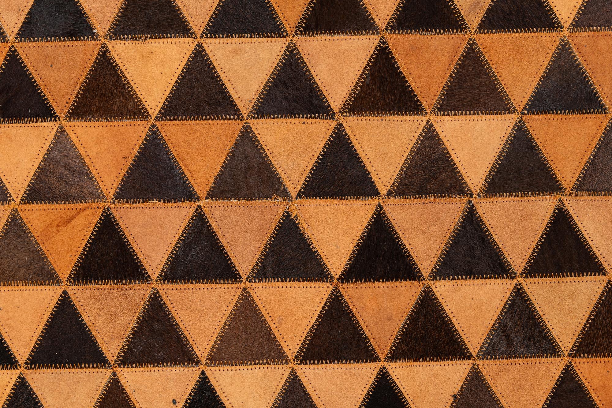 5' 2 x 8' 1 Cowhide Leather Rug