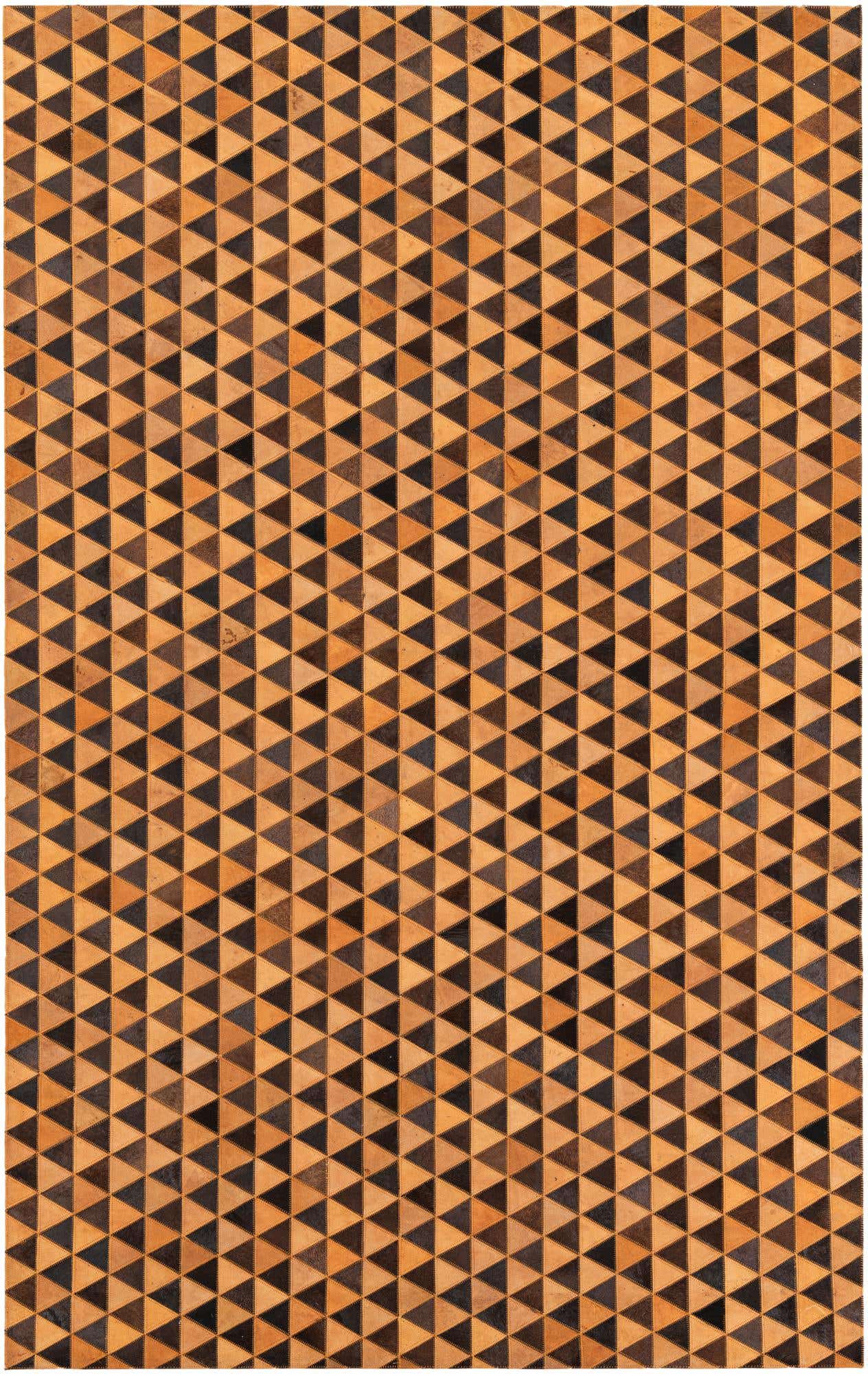 5' 2 x 8' 1 Cowhide Leather Rug