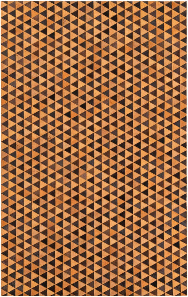 Detail image of 5' 2 x 8' 1 Cowhide Leather Rug