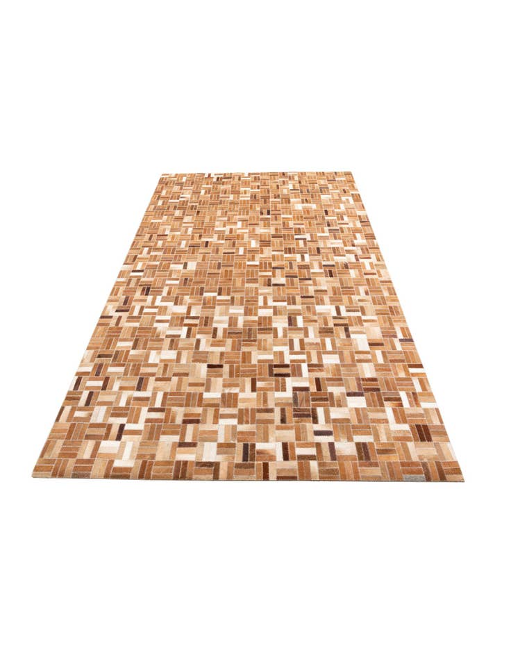 Detail image of 5' x 7' 10 Cowhide Leather Rug