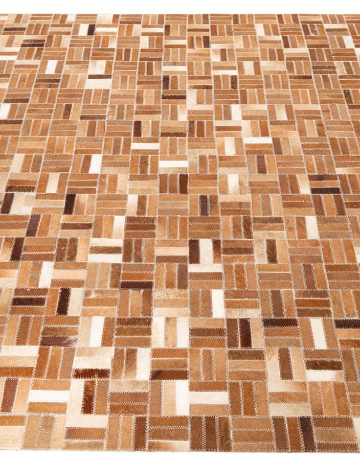 Detail image of 5' x 7' 10 Cowhide Leather Rug