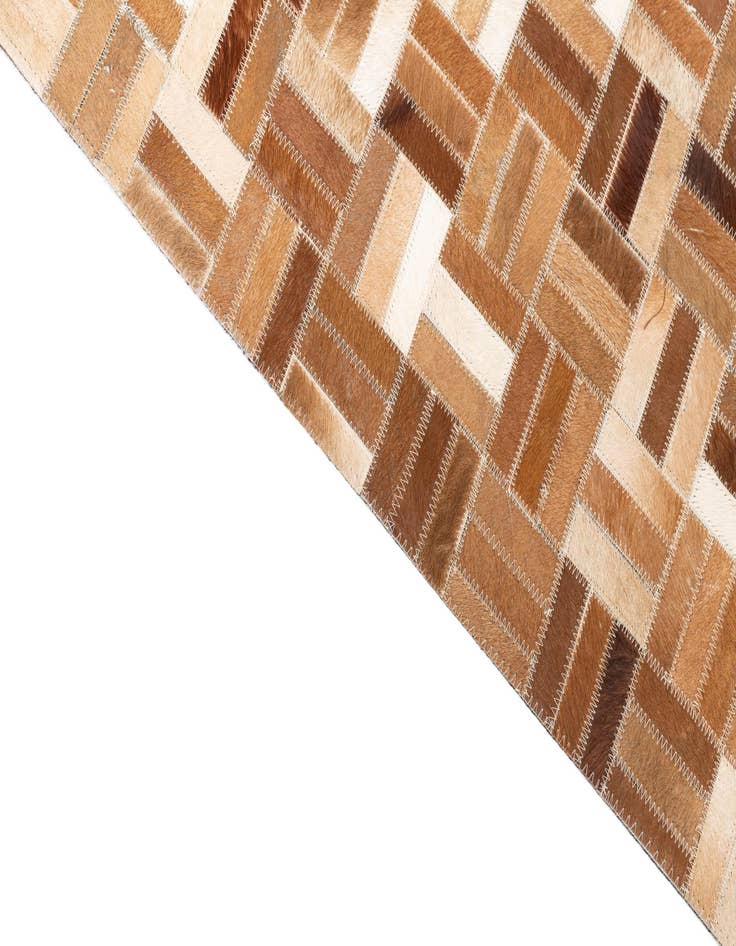 Detail image of 5' x 7' 10 Cowhide Leather Rug
