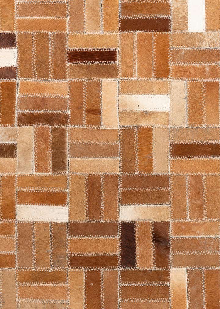 5' x 7' 10 Cowhide Leather Rug