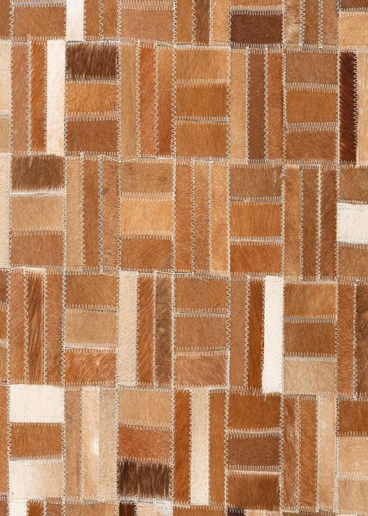 5' x 7' 10 Cowhide Leather Rug