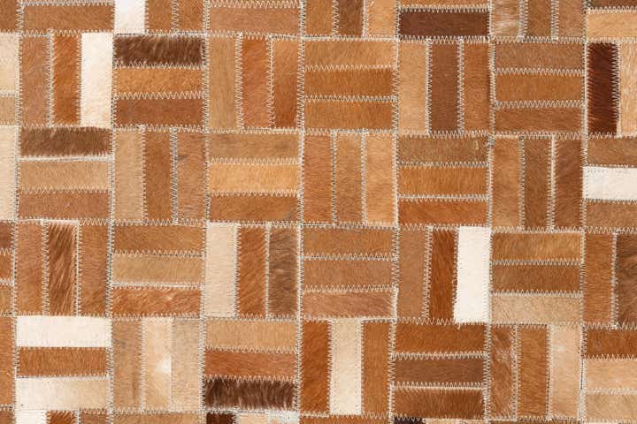 5' x 7' 10 Cowhide Leather Rug