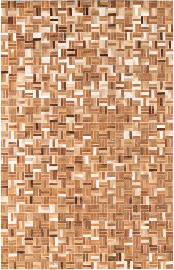 Detail image of 5' x 7' 10 Cowhide Leather Rug