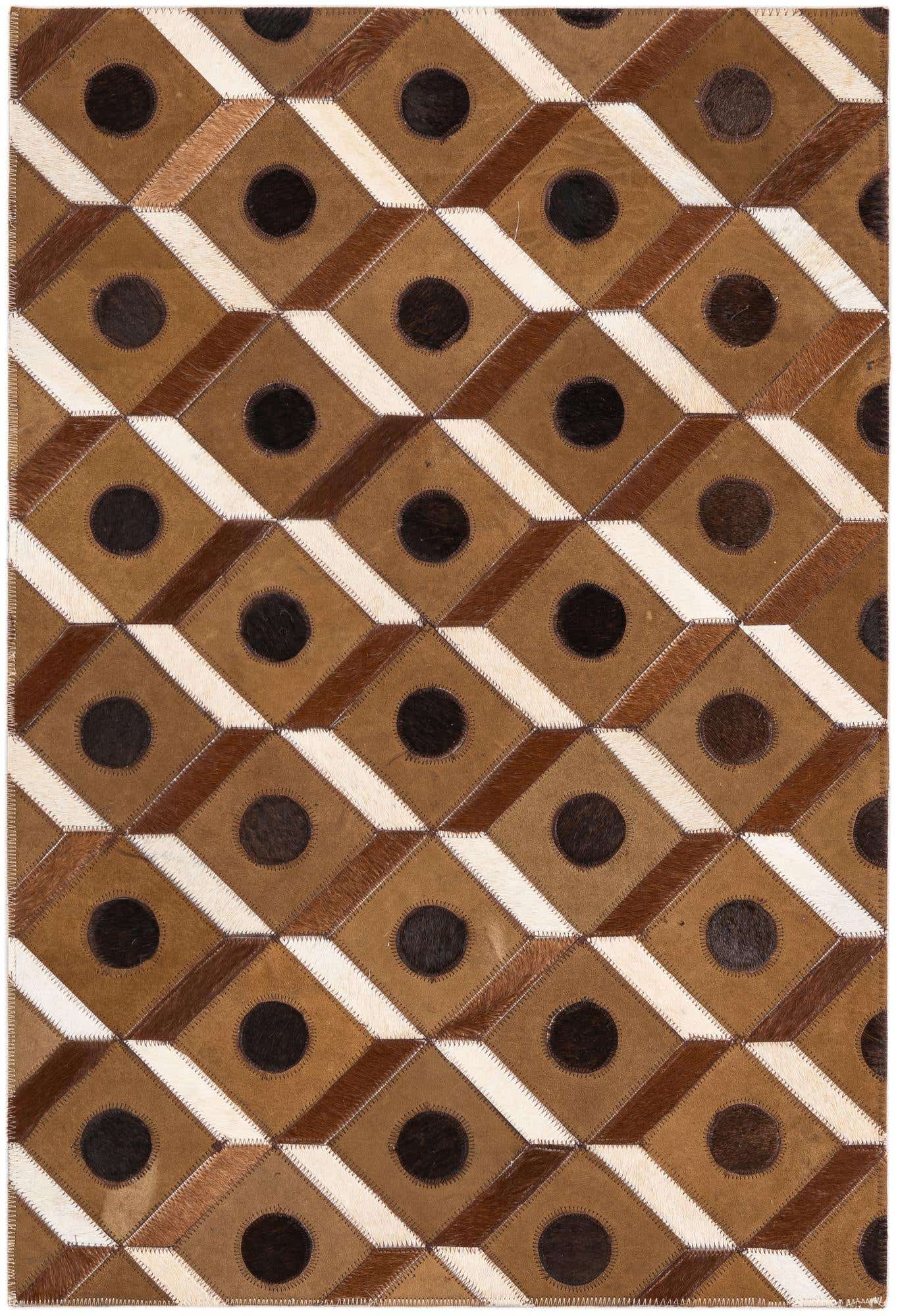 2' x 3' Cowhide Leather Rug