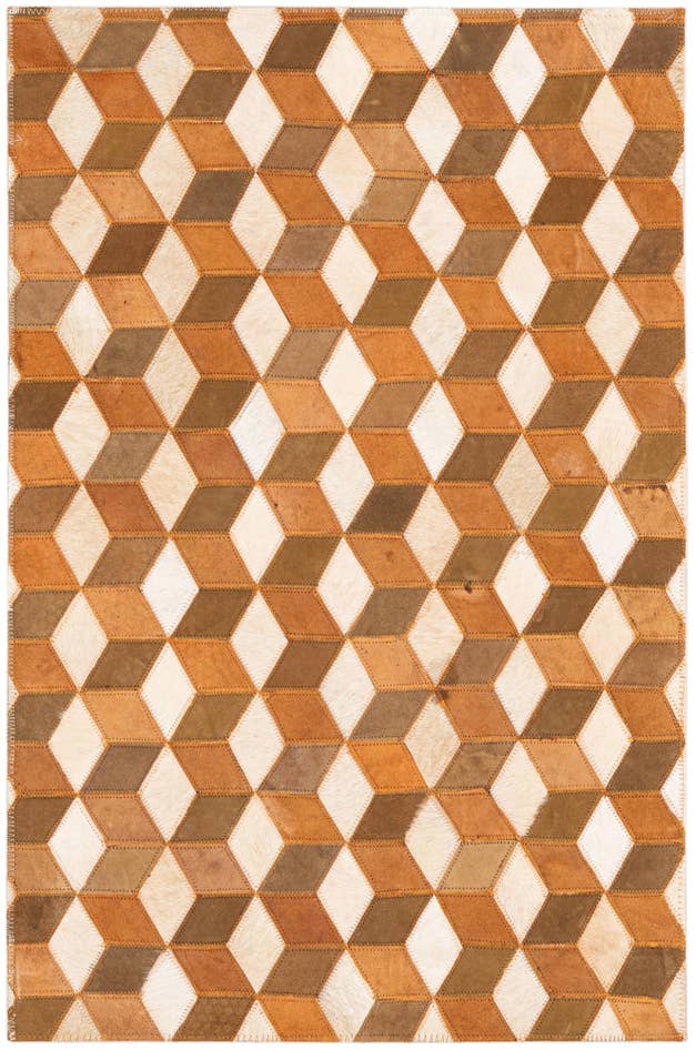 Detail image of 2' x 3' Cowhide Leather Rug