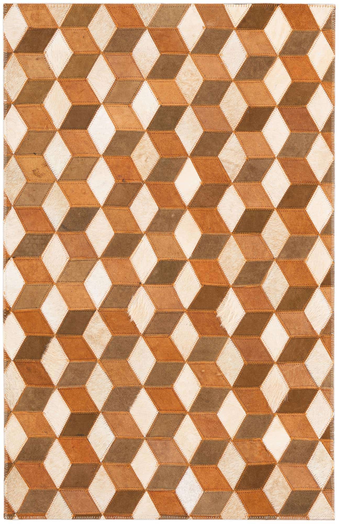 2' x 3' Cowhide Leather Rug