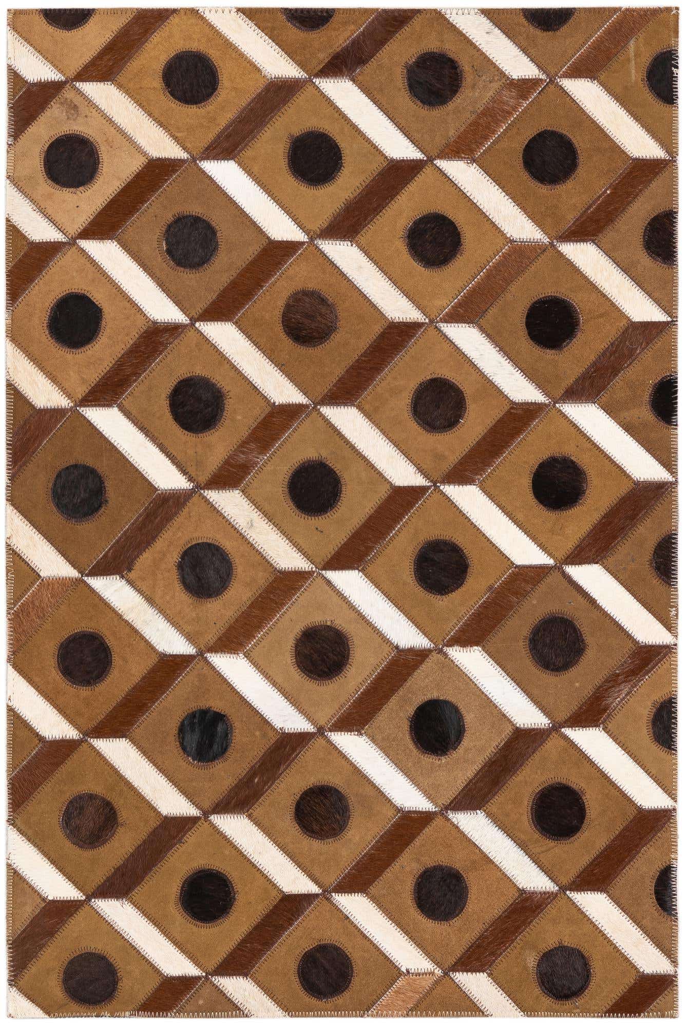 2' x 3' Cowhide Leather Rug