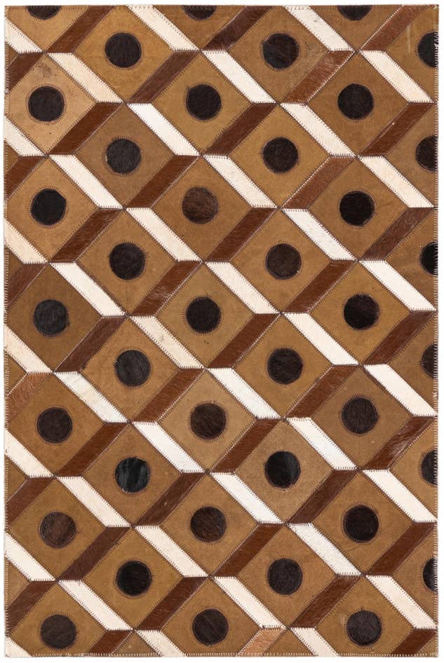 Detail image of 2' x 3' Cowhide Leather Rug