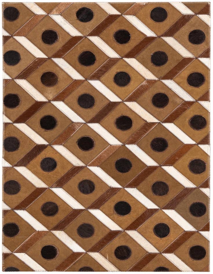Detail image of 2' x 3' Cowhide Leather Rug