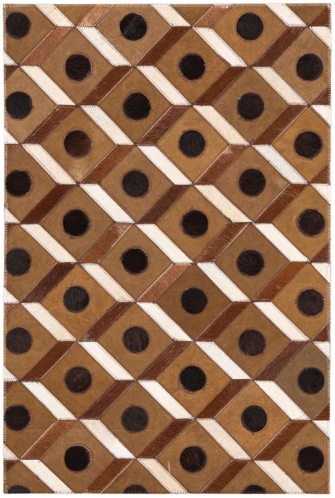 2' x 3' Cowhide Leather Rug