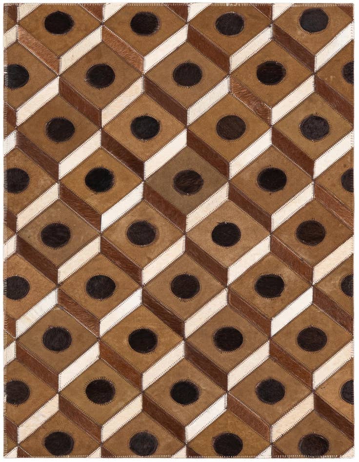 Detail image of 2' x 3' Cowhide Leather Rug