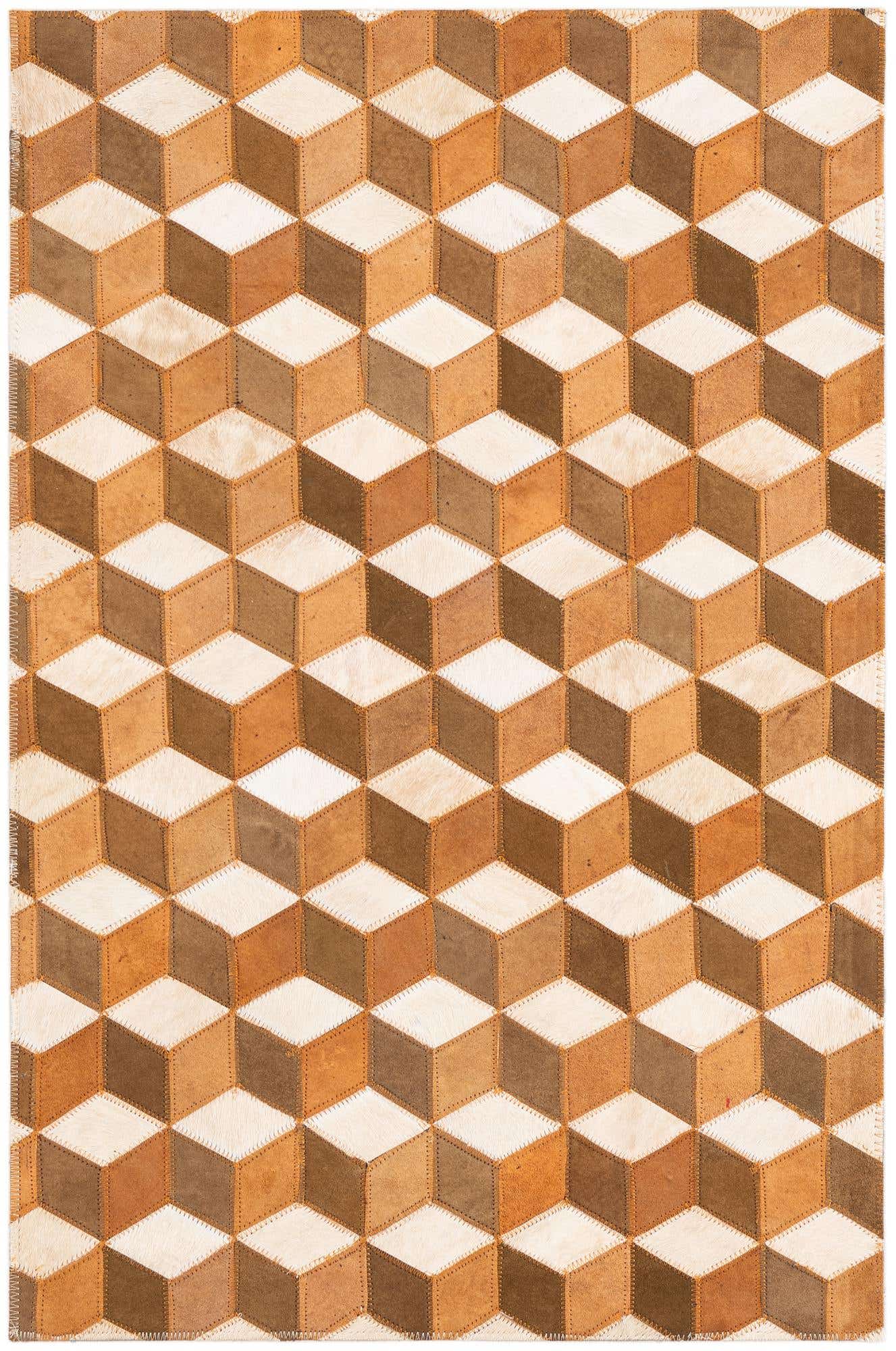 2' x 3' Cowhide Leather Rug