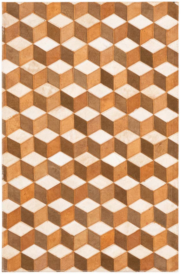 Detail image of 2' x 3' Cowhide Leather Rug