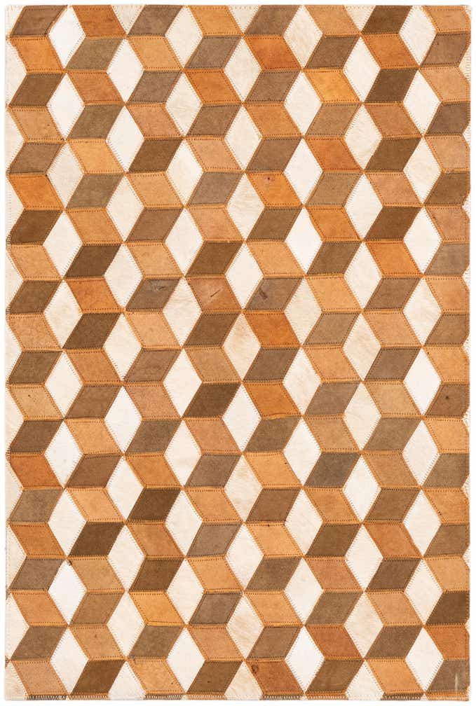 2' x 3' Cowhide Leather Rug