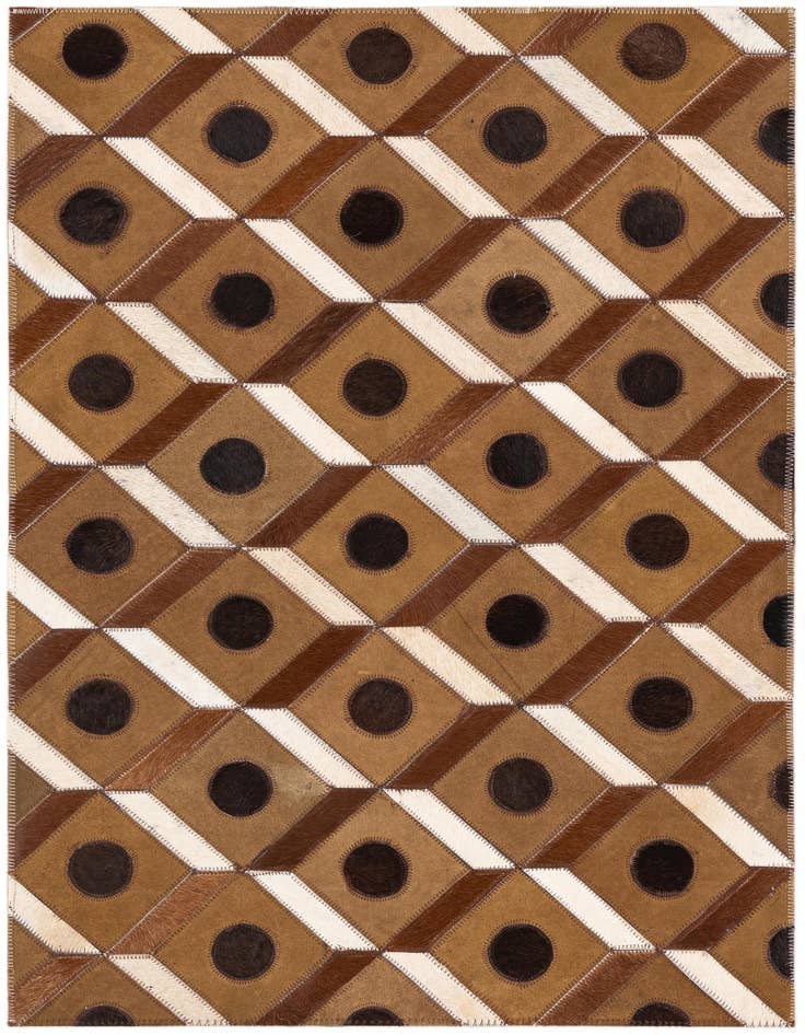 Detail image of 2' x 3' Cowhide Leather Rug