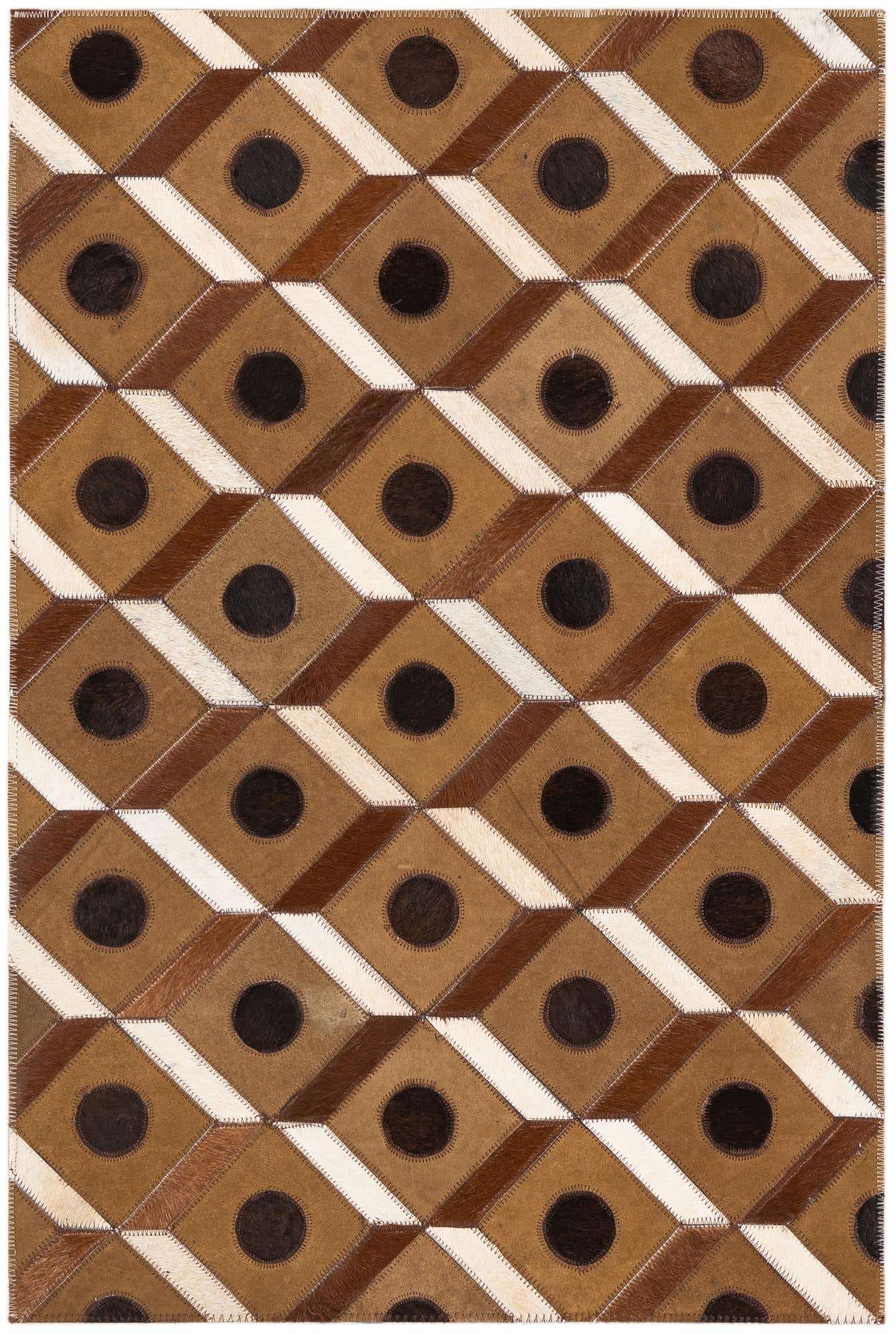 2' x 3' Cowhide Leather Rug