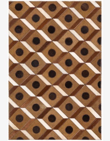 2' x 3' Cowhide Leather Rug